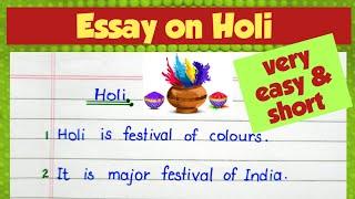 10 Lines Essay on Holi|Essay on My Favourite Festival|Holi Essay in English|Essay on Holi#holi