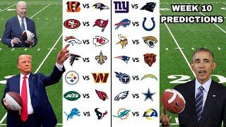 US Presidents Predict Week 10 of the NFL Season