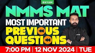 NMMS MAT | Most Important Previous Question | Xylem Class 8