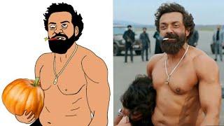 Animal: Saari Duniya Jalaa Denga Funny Drawing Meme | Animal Movie | Bobby Deol | Ranbir Kapoor