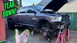 TIME FOR TEAR DOWN BABY! | GETTING READY FOR CUSTOM LIFT!!