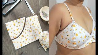 36 Size Cotton Bra Cutting and Stitching | घर पर बनी ब्रा