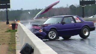 When MUSTANGS ATTACK! INSANE Drag Racing Crashes