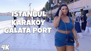 [4K]  Istanbul Walk 2022 Karakoy to Galata Port: Walking Tour