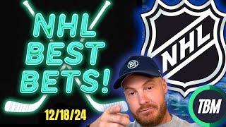 NHL Picks, Predictions & Parlays Today 12/18/24 | Best NHL Bets!  Free NHL Expert Picks!