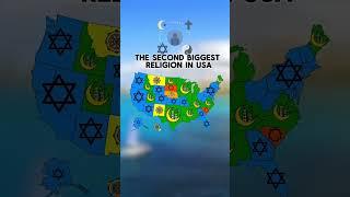 The second biggest religion in USA #shorts #mapper #geography #usa #history #mapchart #capcut