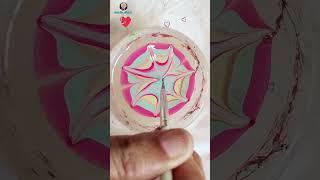 How to Watermarble Short Nails #nailsbyamrita #watermarblenails  #easynaildesigns