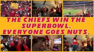 THE KANSAS CITY CHIEFS WIN THE SUPERBOWL. EVERYONE GOES NUTS. (Epic Fan Reactions Set to Epic Music)