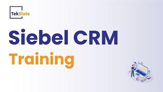 Siebel CRM Training | Siebel CRM Online Certification Course [ Siebel CRM Demo Video ]- TekSlate