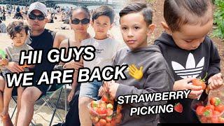 WE ARE BACK | BOURNEMOUTH BEACH | STRAWBERRY PICKING | FAMILY VLOG