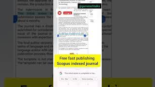 #7 free and #fast publishing Scopus indexed journal #scopus #scopusjournals #free #research