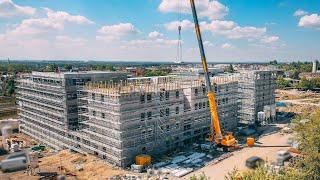 Construction time-lapse: office building at Leipzig Airport