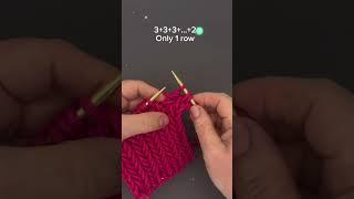 Wow! Easy and fast knitting patternonly 1 row. #knittingpatterns #knittingtutorial