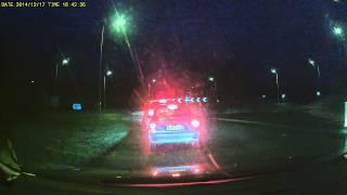 Dashcam Minor Crash at Roundabout.