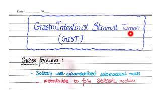 Gastrointestinal Stromal Tumor ; GIST