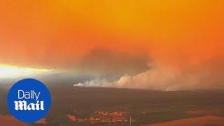 Staggering scale of Oregon wildfires captured from the air