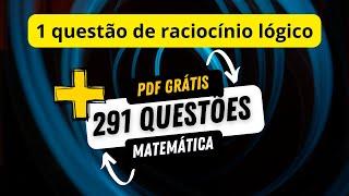 Questão de raciocínio lógico para concursos I professor Lucas Matemática Maceteada