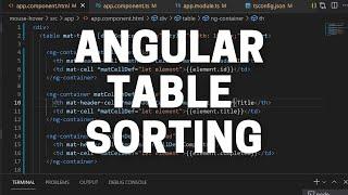 How to Add Sort to an Angular Material Table - Angular Material Table Tutorial