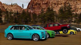 Off-road drag race of cars that are mostly used on the street - beamng drive