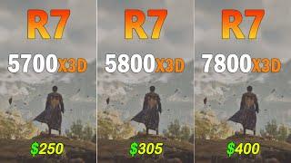 Ryzen 7: 7800X3D vs 5800X3D vs 5700X3D  - Worth upgrading to AM5?