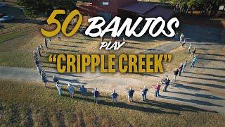 50+ Banjos Play "Cripple Creek" at Banjo Ben's Cabin Camp 2024