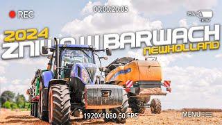   ŻNIWA Z NEWHOLLANDEM   ŻNIWA PSZENICY 2024  NEW HOLLAND T7.210 & 2X HL80.11 