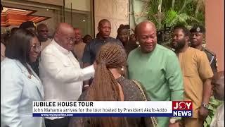 Jubilee House Tour: John Mahama arrives for the tour hosted by President Akufo-Addo