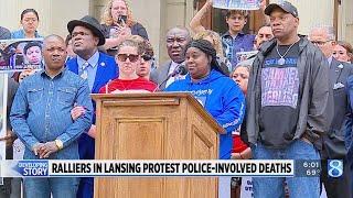 Ralliers in Lansing protest police killings