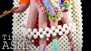 ASMR Clicky Clacky XXL  Nails on  BAGS  ( soft spoken, tapping, scratching)