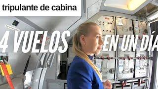 VLOG | UN DÍA COMO TRIPULANTE DE CABINA | 4 VUELOS EN UN DÍA