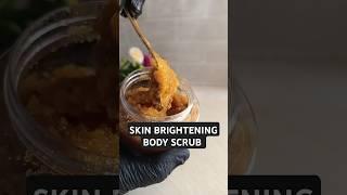 How to make skin brightening body scrub. #skincare #skinbrightening #bodyscrub #facescrub