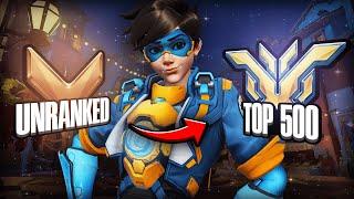 Tracer Unranked to Top 500, By rank 1 peak player