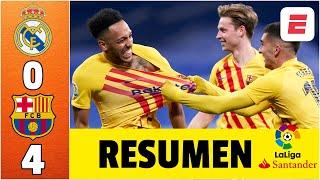 GOLEADA HISTÓRICA del BARCELONA, 4-0 vs Real Madrid en EL CLÁSICO. DOBLETE de AUBAMEYANG | La Liga