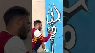 Shiv ji  painting  har har Mahadev ️ #shorts #bts #lokartist