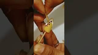 Easy nail art design with household item #easynailart #householditem #newnailartdesign #shortvideo