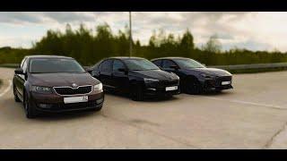 КИТАЙ АТАКУЕТ! Changan UNI-V 1.5T vs SKODA Octavia 1.4 st1+ vs Rapid 1.4 st1, ГОНКА.