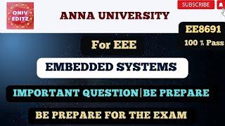 EE8691|embedded Systems Important questions| For EEE | Be Prepare for the Exam ️