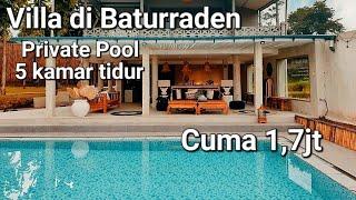 Villa di Baturraden Purwokerto - Private pool 5 kamar halaman luas - Rekomendasi villa keluarga