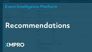 XMPRO Recommendations | Event Intelligence Applications