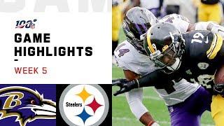 Ravens vs. Steelers Week 5 Highlights | NFL 2019