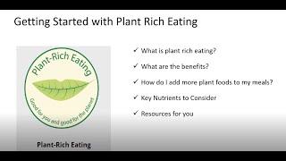 Plant Rich Eating: Why it's good for you and how to make your diet more plant-rich