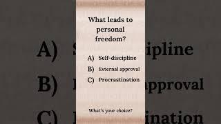 What Leads to Personal Freedom?  #quiz #trivia #shorts