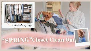 Decluttering my Messy Closet + Reorganizing for *SPRING* Seasonal Wardrobe CLEAN OUT + TRY ON!