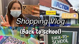 Back to school shopping vlog + haul (Action, Takko, Deichmann..)Deutsch | Learn with Elina