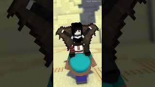 Help Herobrine Punch to Vampire Girl - minecraft animation #minecraft #shorts