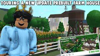 TOURING the NEW BLOXBURG UPDATE PREBUILT FARM HOUSE...