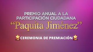 Entrega del Premio Anual a la Participación Ciudadana "Paquita Jiménez" 2021