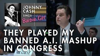 They played my banned A.I. mashup in Congress (Johnny Cash x Barbie Girl)