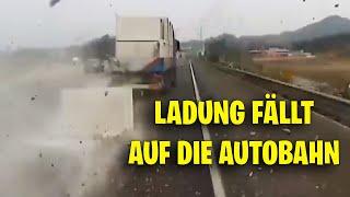 LADUNG FÄLLT AUF DIE AUTOBAHN | Die Schlimmsten Lkw Fahrer Der Welt #43 #dashcam   #lkw   #truck