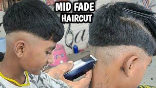 Mid Fade Haircut | Full Tutorial Step By Step | Sahil Barber